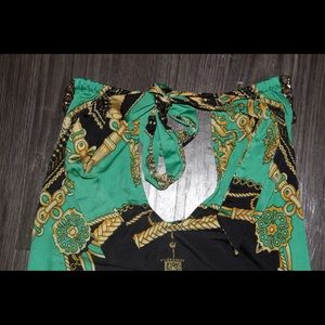 Elegant Silk Top with Chain Details